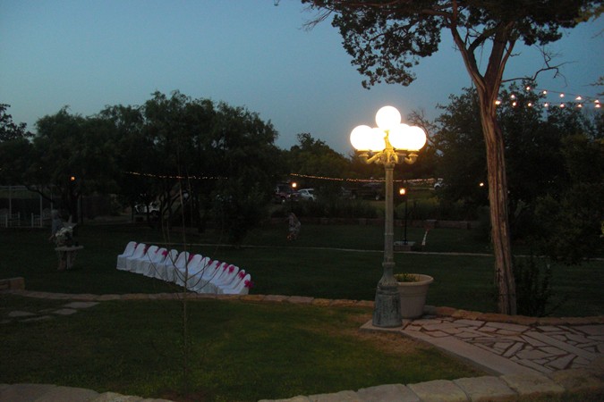 "Lighted Pathways to Parking Lot"